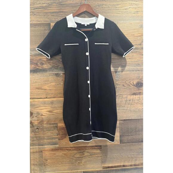 Zoe & Claire Knit Button Down Shirt Dress - Picture 4 of 16